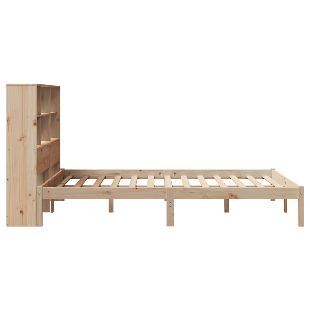 Bookcase Bed without Mattress 140x190 cm Solid Wood Pine - Bargainia.com - 8721158603661 - 3321579