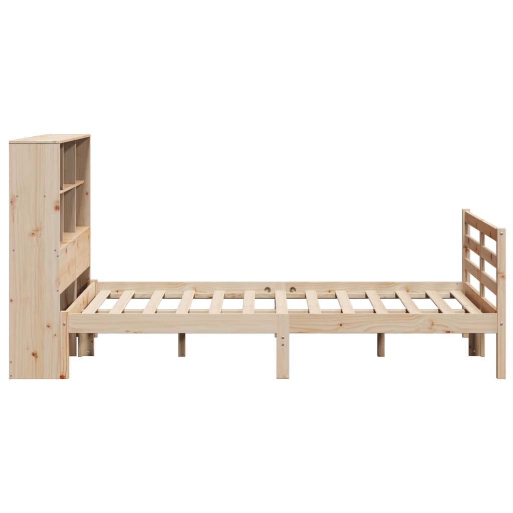 Bookcase Bed without Mattress 140x190 cm Solid Wood Pine - Bargainia.com - 8721158606785 - 3321891