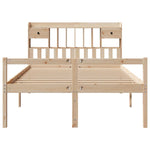 Bookcase Bed without Mattress 140x190 cm Solid Wood Pine - Bargainia.com - 