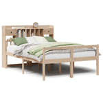 Bookcase Bed without Mattress 140x190 cm Solid Wood Pine - Bargainia.com - 
