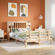 Bookcase Bed without Mattress 140x190 cm Solid Wood Pine - Bargainia.com - 8721158615756 - 3322788