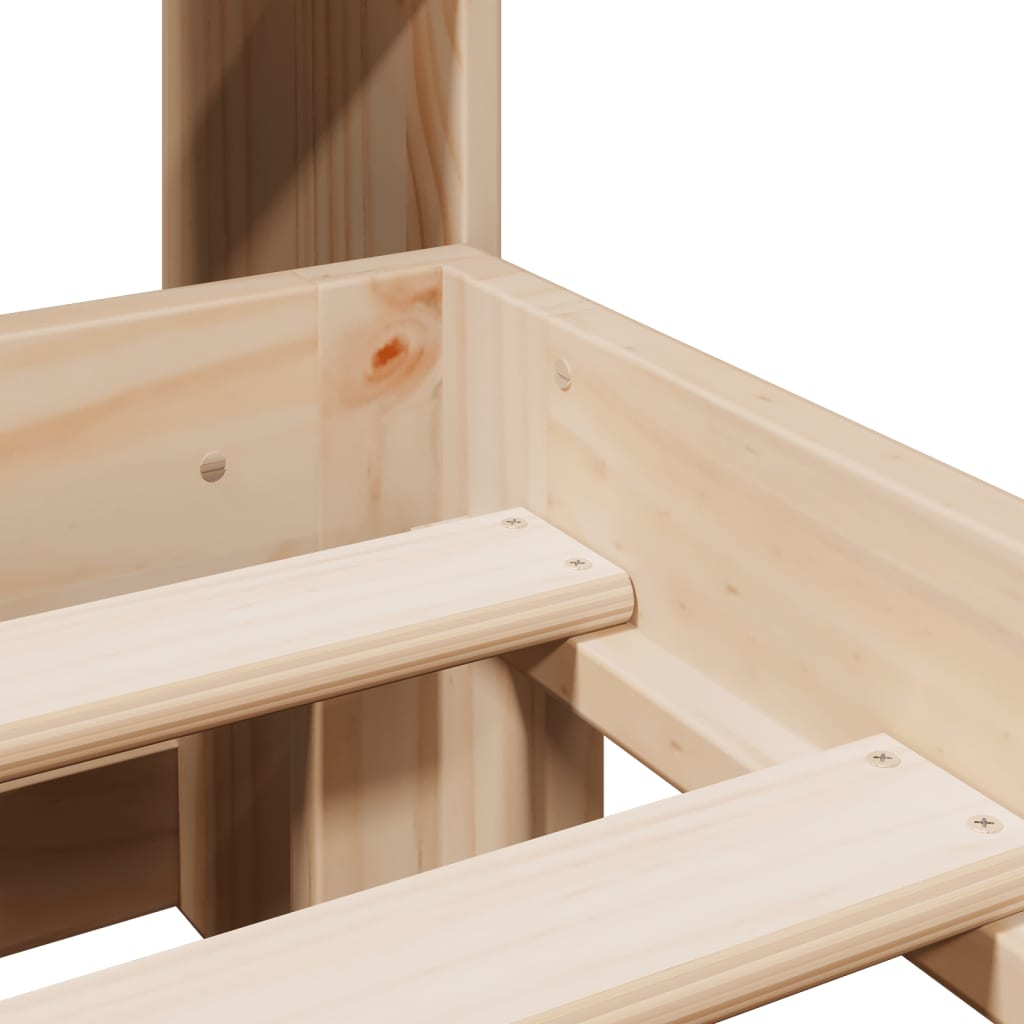 Bookcase Bed without Mattress 140x190 cm Solid Wood Pine - Bargainia.com - 