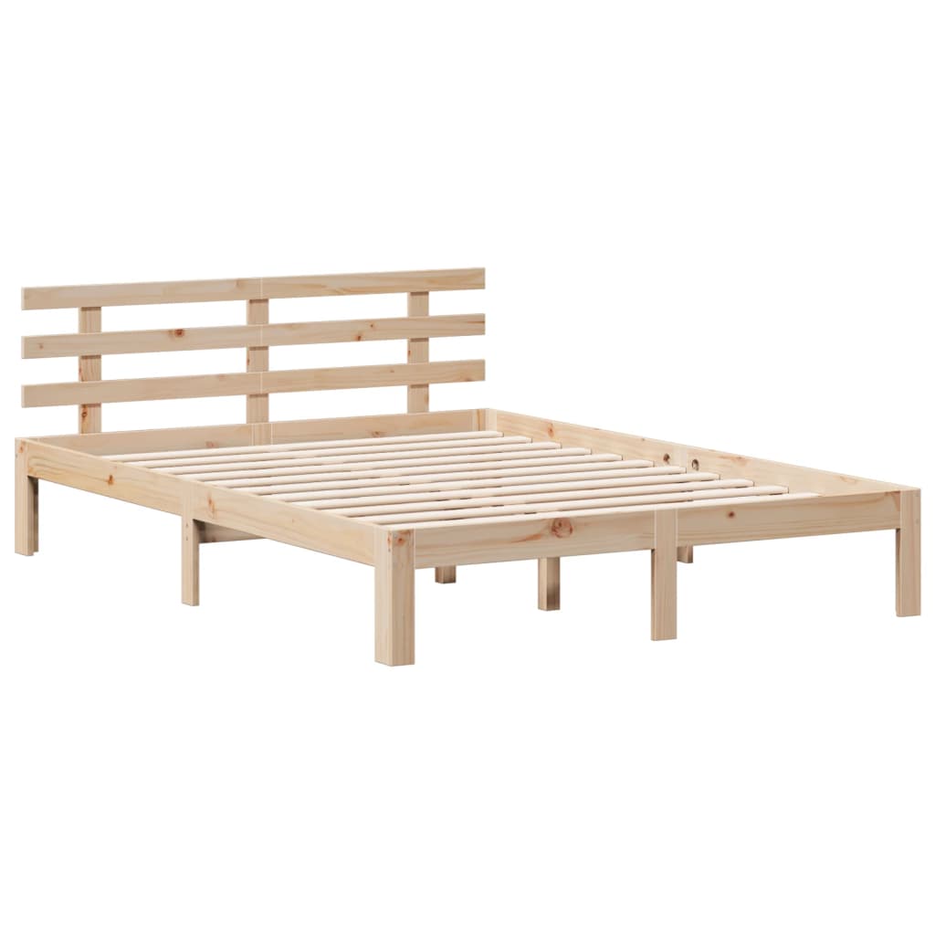 Bookcase Bed without Mattress 140x190 cm Solid Wood Pine - Bargainia.com - 8721158615756 - 3322788
