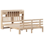 Bookcase Bed without Mattress 140x190 cm Solid Wood Pine - Bargainia.com - 