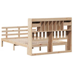 Bookcase Bed without Mattress 140x190 cm Solid Wood Pine - Bargainia.com - 