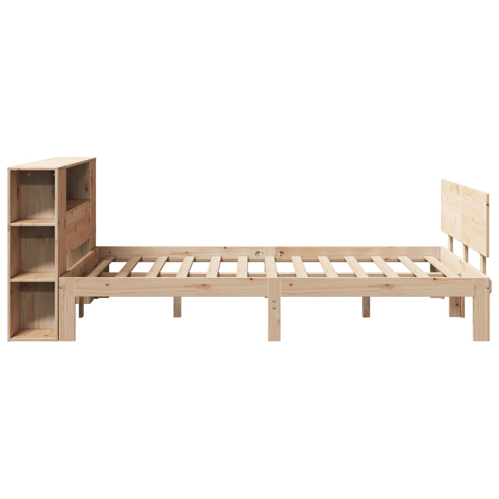Bookcase Bed without Mattress 140x200cm Solid Wood Pine - Bargainia.com - 8721158614193 - 3322632