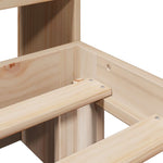 Bookcase Bed without Mattress 150x200 cm King Size Solid Wood Pine - Bargainia.com - 