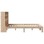 Bookcase Bed without Mattress 150x200 cm King Size Solid Wood Pine - Bargainia.com - 