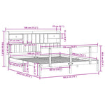 Bookcase Bed without Mattress 180x200 cm Super King Solid Wood Pine - Bargainia.com - 