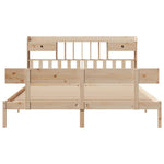 Bookcase Bed without Mattress 180x200 cm Super King Solid Wood Pine - Bargainia.com - 