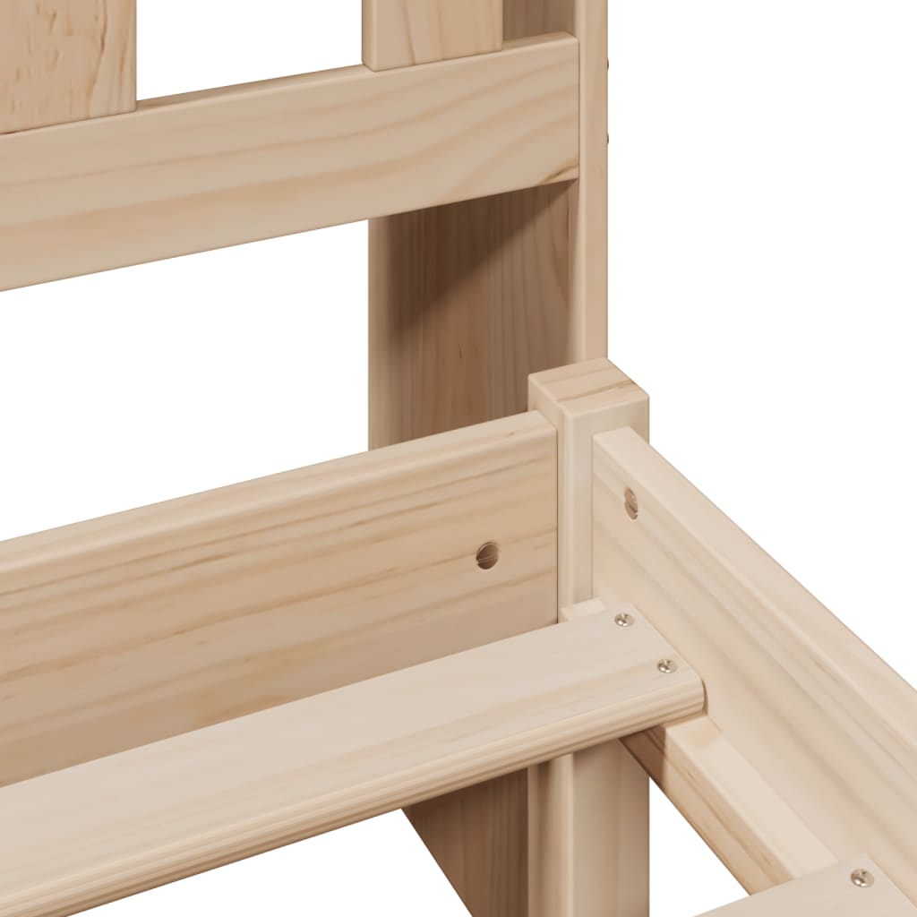 Bookcase Bed without Mattress 180x200 cm Super King Solid Wood Pine - Bargainia.com - 