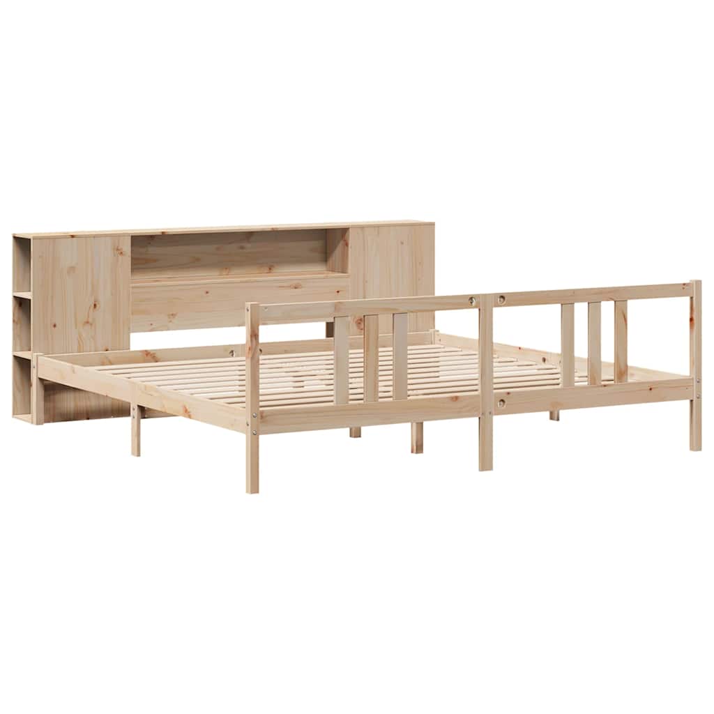 Bookcase Bed without Mattress 180x200cm Solid Wood Pine - Bargainia.com - 8721158610744 - 3322287