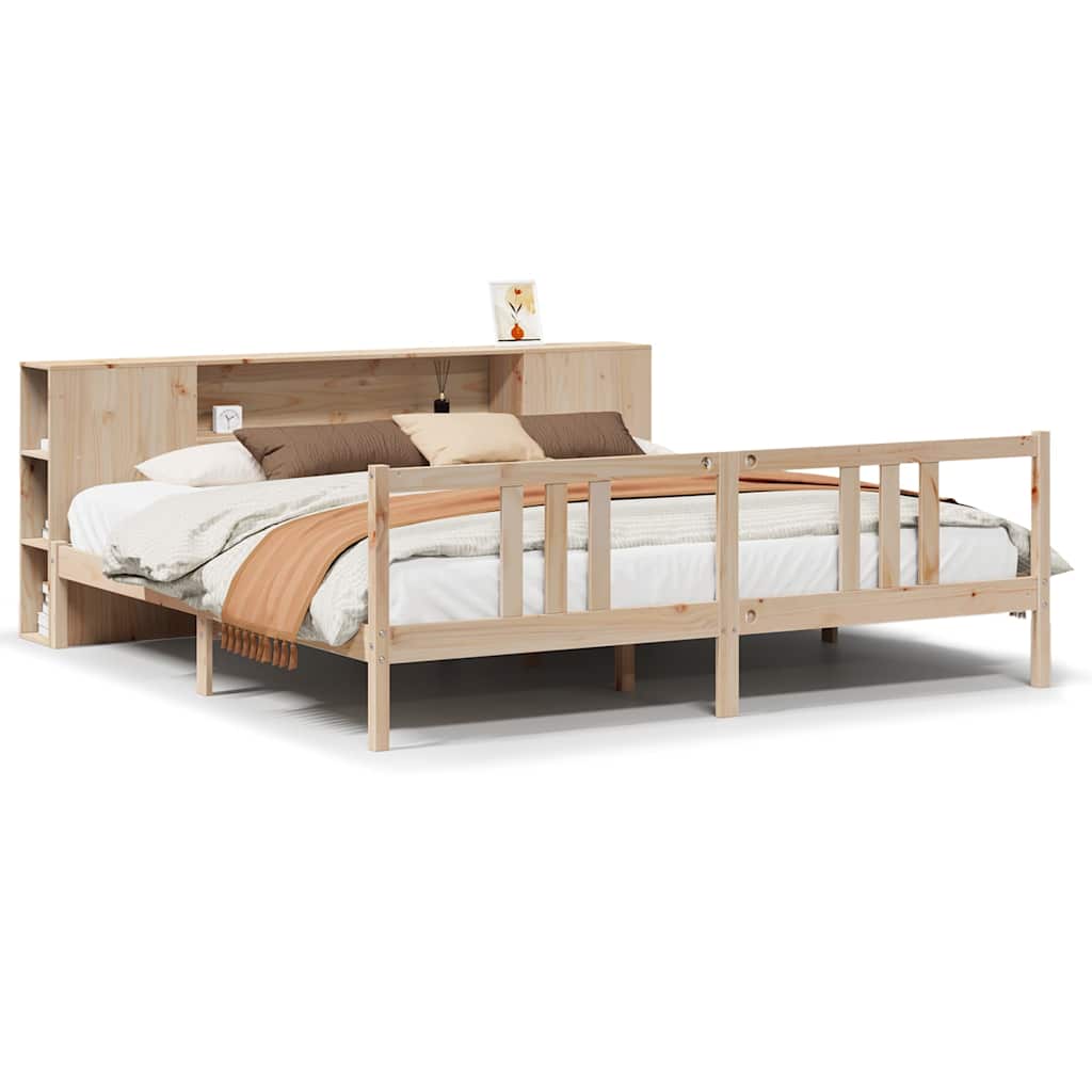 Bookcase Bed without Mattress 180x200cm Solid Wood Pine - Bargainia.com - 8721158610744 - 3322287