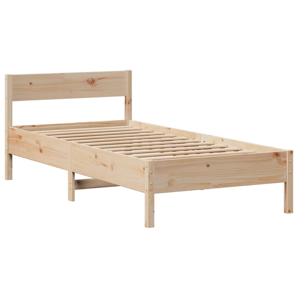 Bookcase Bed without Mattress 75x190 cm Small Single Solid Wood Pine - Bargainia.com - 8721158617590 - 3322972