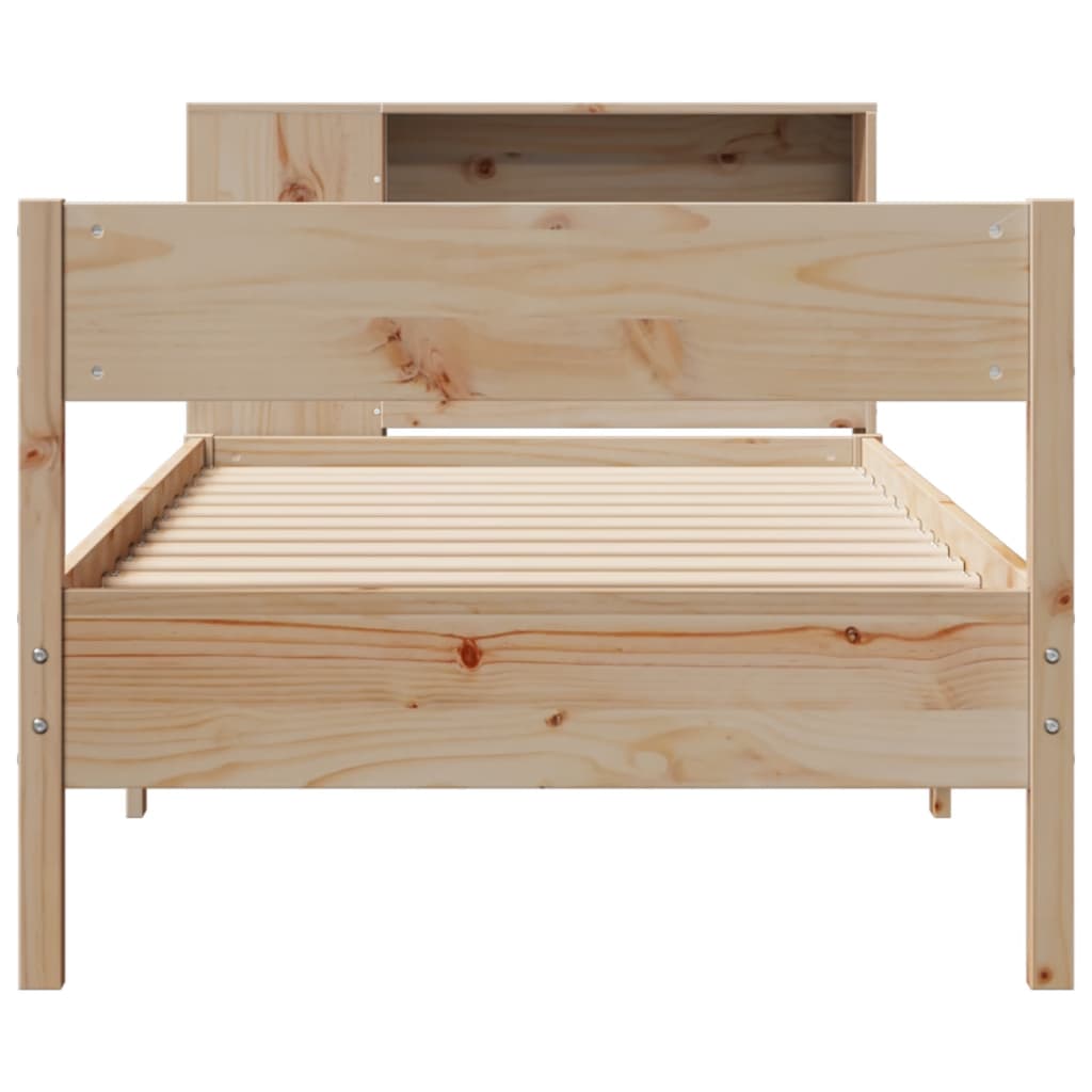 Bookcase Bed without Mattress 75x190 cm Small Single Solid Wood Pine - Bargainia.com - 8721158617590 - 3322972