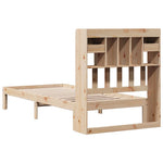 Bookcase Bed without Mattress 75x190cm Solid Wood Pine - Bargainia.com - 