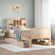 Bookcase Bed without Mattress 90x200 cm Solid Wood Pine - Bargainia.com - 8721158383693 - 3308930