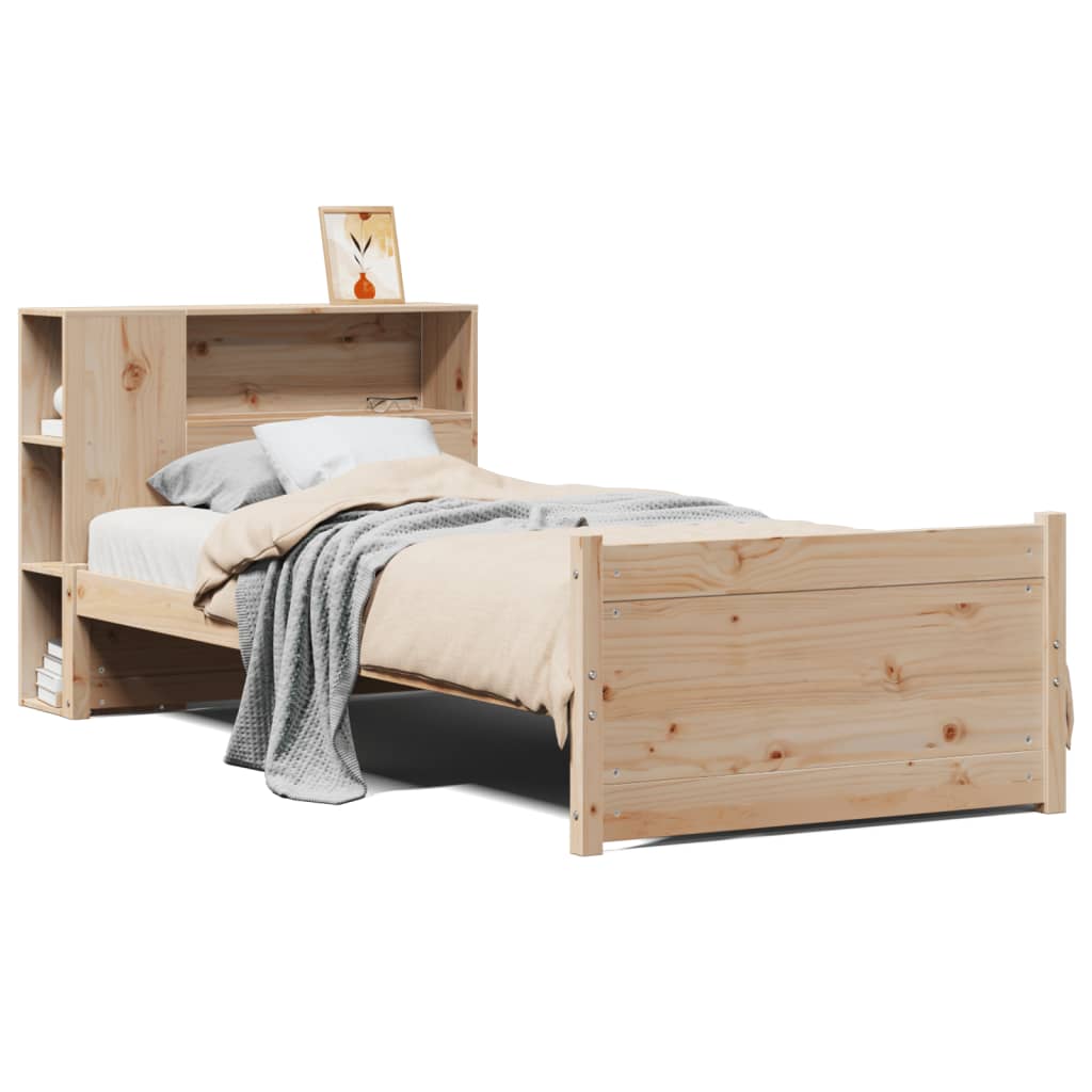 Bookcase Bed without Mattress 90x200cm Solid Wood Pine - Bargainia.com - 8721158612380 - 3322451
