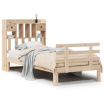 Bookcase Bed without Mattress 90x200cm Solid Wood Pine - Bargainia.com - 