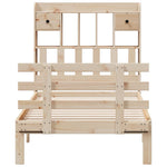 Bookcase Bed without Mattress 90x200cm Solid Wood Pine - Bargainia.com - 