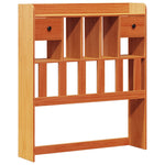 Bookcase Bed without Mattress Wax Brown 100x200cm Solid Wood Pine - Bargainia.com - 