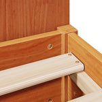 Bookcase Bed without Mattress Wax Brown 100x200cm Solid Wood Pine - Bargainia.com - 