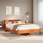 Bookcase Bed without Mattress Wax Brown 135x190 cm Double Solid Wood Pine - Bargainia.com - 8721158616296 - 3322842