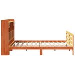 Bookcase Bed without Mattress Wax Brown 140x200 cm Solid Wood Pine - Bargainia.com - 