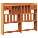 Bookcase Bed without Mattress Wax Brown 140x200 cm Solid Wood Pine - Bargainia.com - 