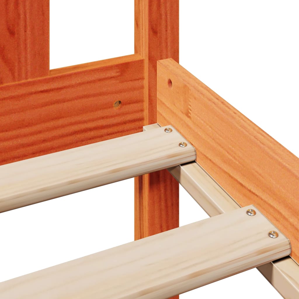 Bookcase Bed without Mattress Wax Brown 140x200 cm Solid Wood Pine - Bargainia.com - 8721158604583 - 3321671