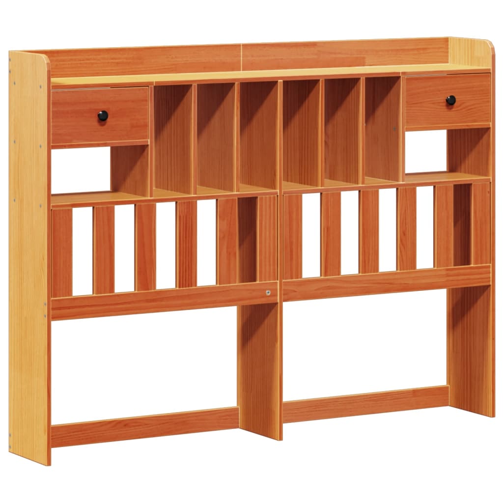 Bookcase Bed without Mattress Wax Brown 150x200 cm King Size Solid Wood Pine - Bargainia.com - 8721158616951 - 3322908