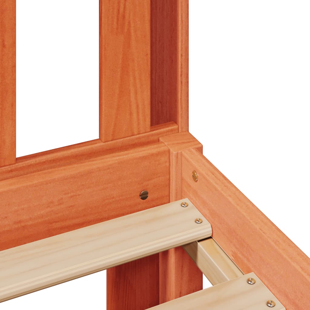 Bookcase Bed without Mattress Wax Brown 160x200cm Solid Wood Pine - Bargainia.com - 8721158608628 - 3322075