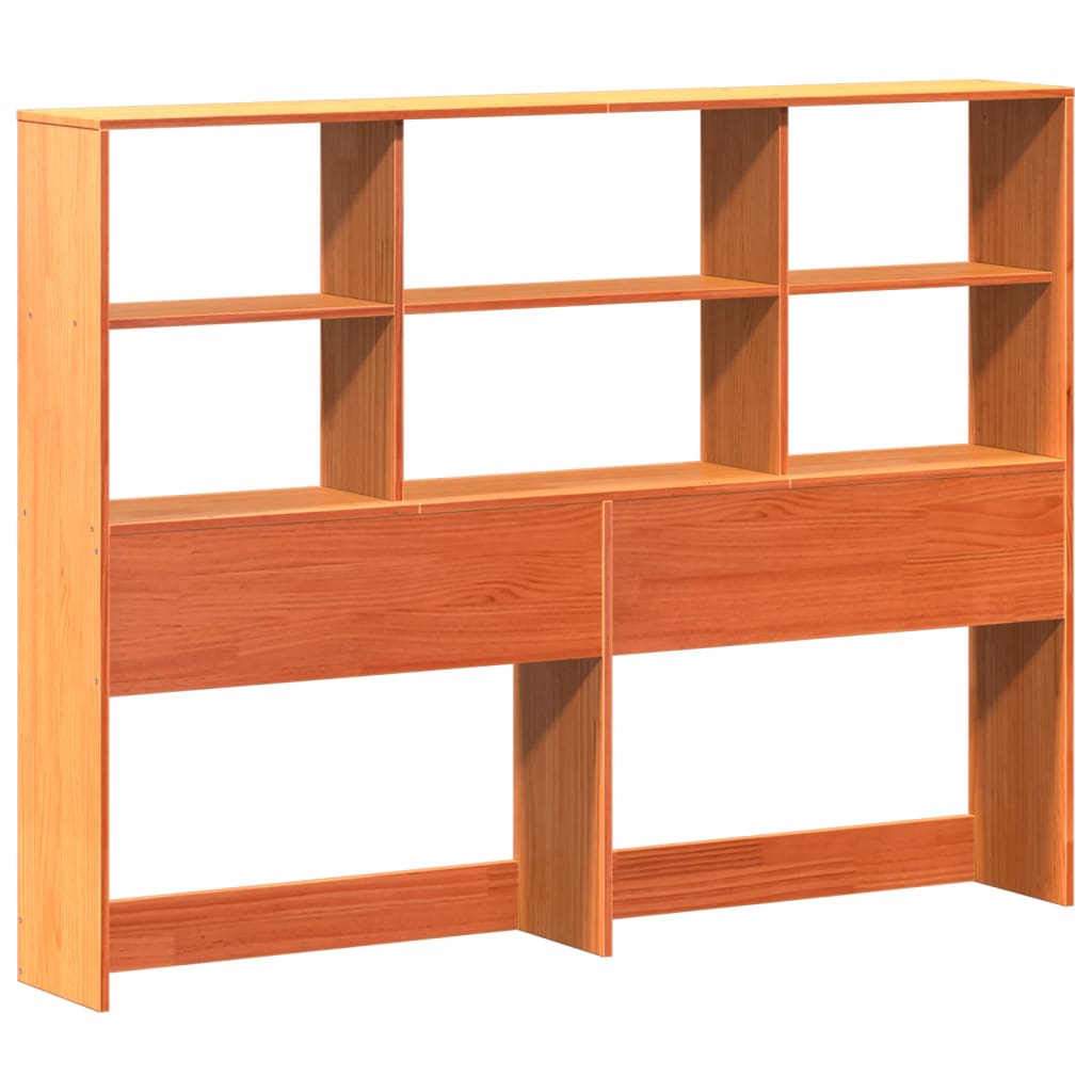 Bookcase Bed without Mattress Wax Brown 160x200cm Solid Wood Pine - Bargainia.com - 8721158618870 - 3323100