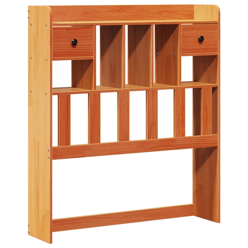 Bookcase Bed without Mattress Wax Brown 75x190 cm Small Single Solid Wood Pine - Bargainia.com - 