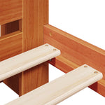 Bookcase Bed without Mattress Wax Brown 75x190 cm Small Single Solid Wood Pine - Bargainia.com - 