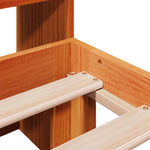 Bookcase Bed without Mattress Wax Brown 75x190 cm Small Single Solid Wood Pine - Bargainia.com - 