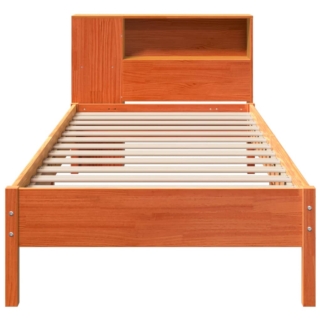 Bookcase Bed without Mattress Wax Brown 75x190 cm Small Single Solid Wood Pine - Bargainia.com - 8721158616449 - 3322857