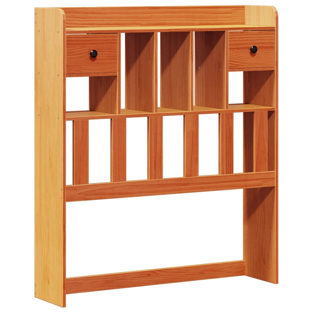 Bookcase Bed without Mattress Wax Brown 75x190cm Solid Wood Pine - Bargainia.com - 8721158613981 - 3322611