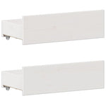 Bookcase Bed without Mattress White 135x190 cm Double Solid Wood Pine - Bargainia.com - 