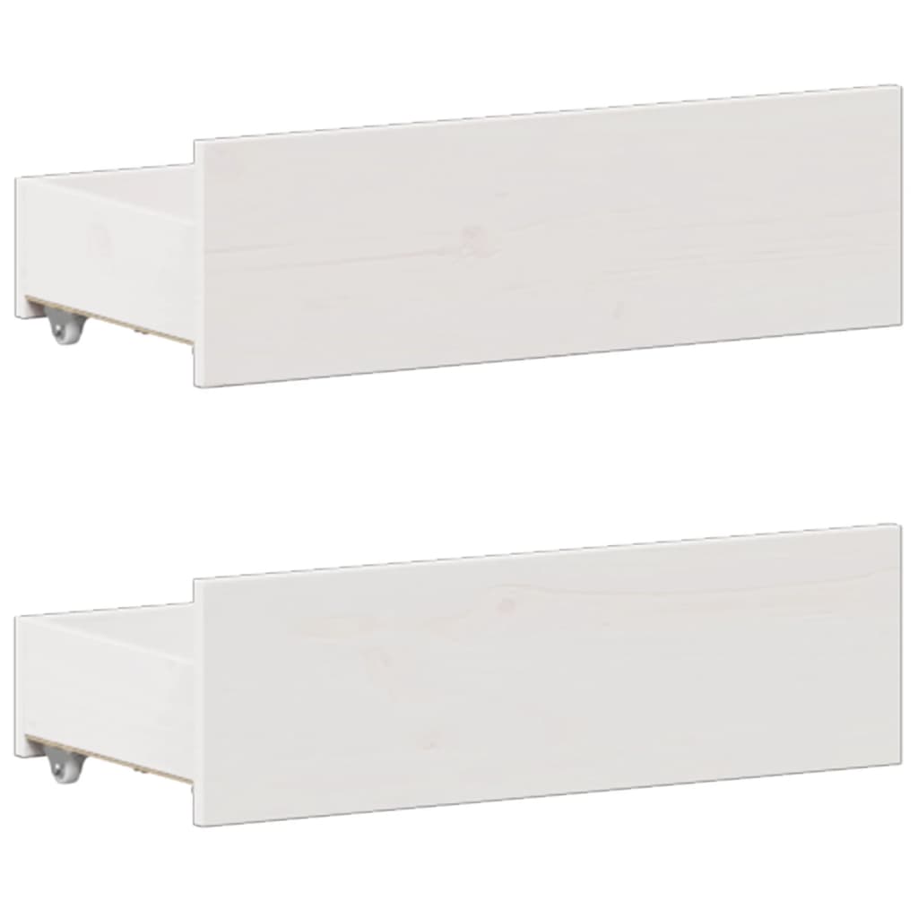 Bookcase Bed without Mattress White 135x190 cm Double Solid Wood Pine - Bargainia.com - 