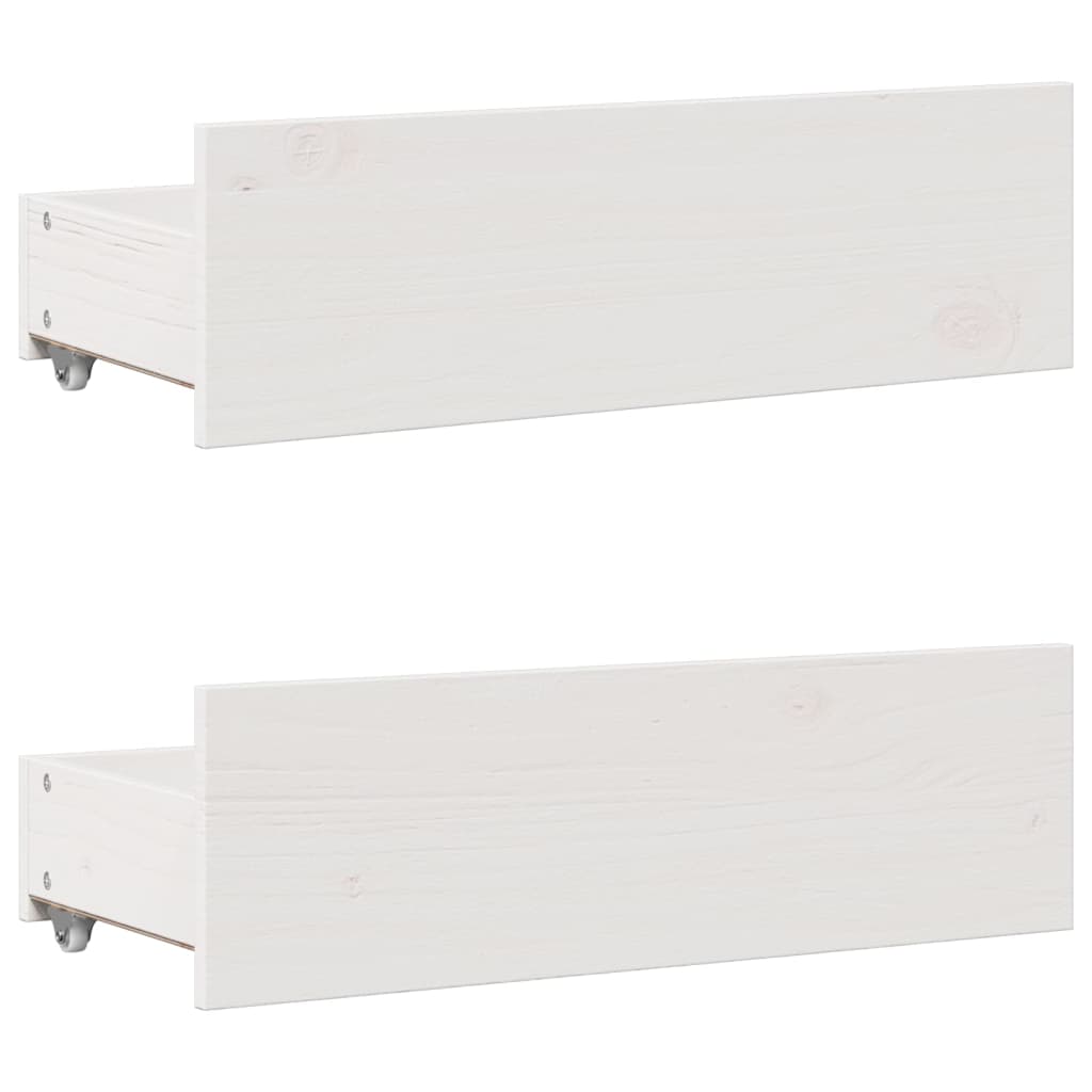 Bookcase Bed without Mattress White 135x190 cm Double Solid Wood Pine - Bargainia.com - 8721158384157 - 3308976
