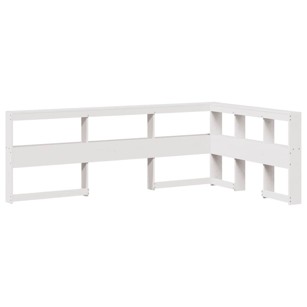 Bookcase Bed without Mattress White 140x190cm Solid Wood Pine - Bargainia.com - 8721158647382 - 3324473