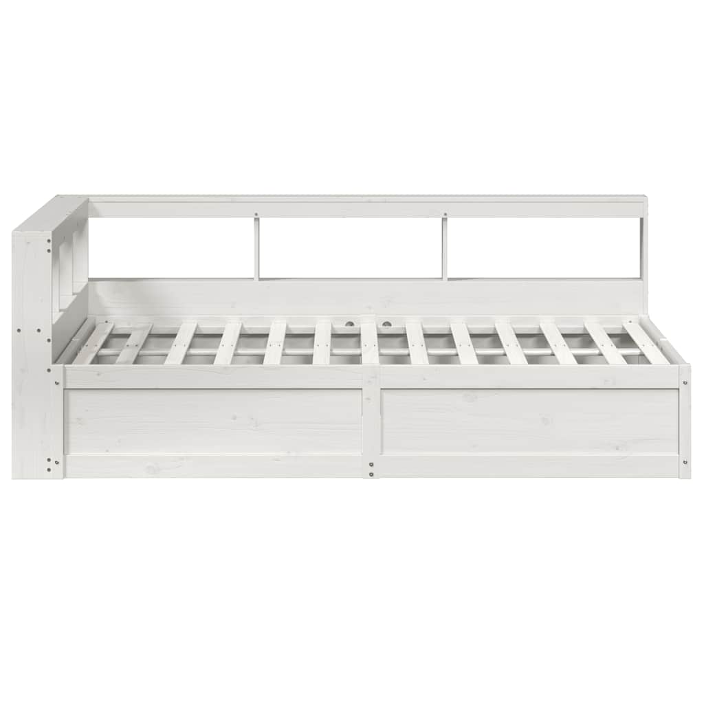 Bookcase Bed without Mattress White 140x190cm Solid Wood Pine - Bargainia.com - 8721158647382 - 3324473
