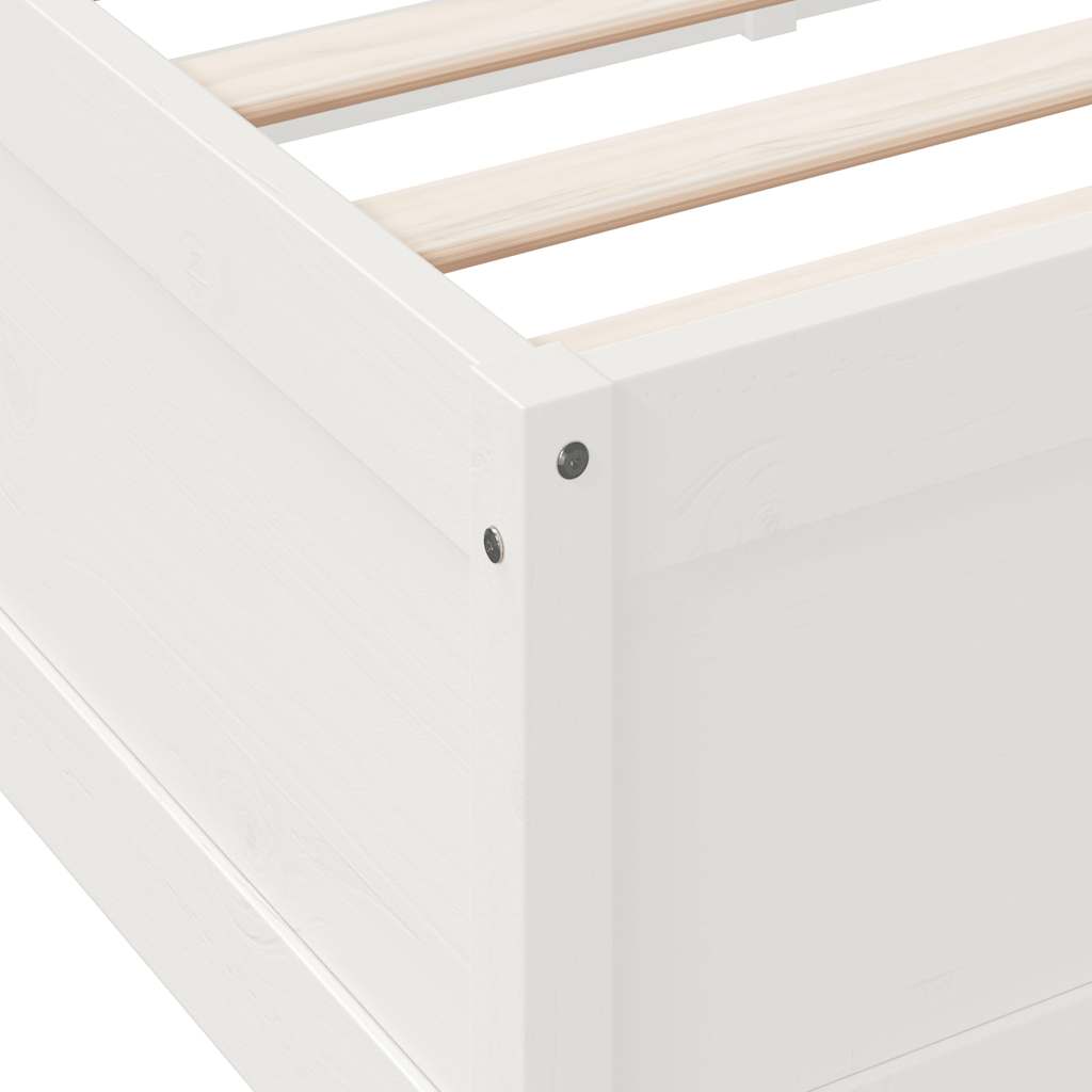 Bookcase Bed without Mattress White 140x190cm Solid Wood Pine - Bargainia.com - 8721158647382 - 3324473