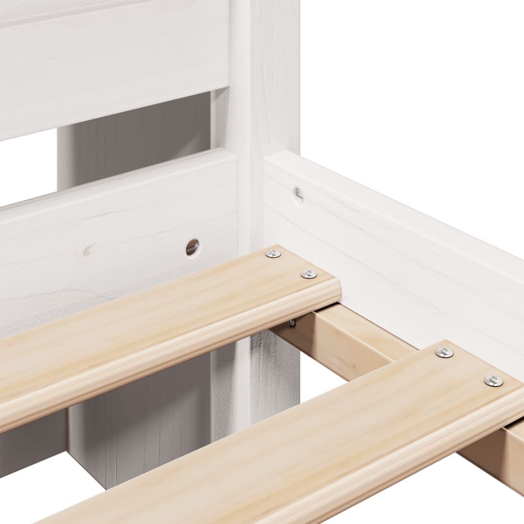 Bookcase Bed without Mattress White 140x200 cm Solid Wood Pine - Bargainia.com - 8721158610256 - 3322238