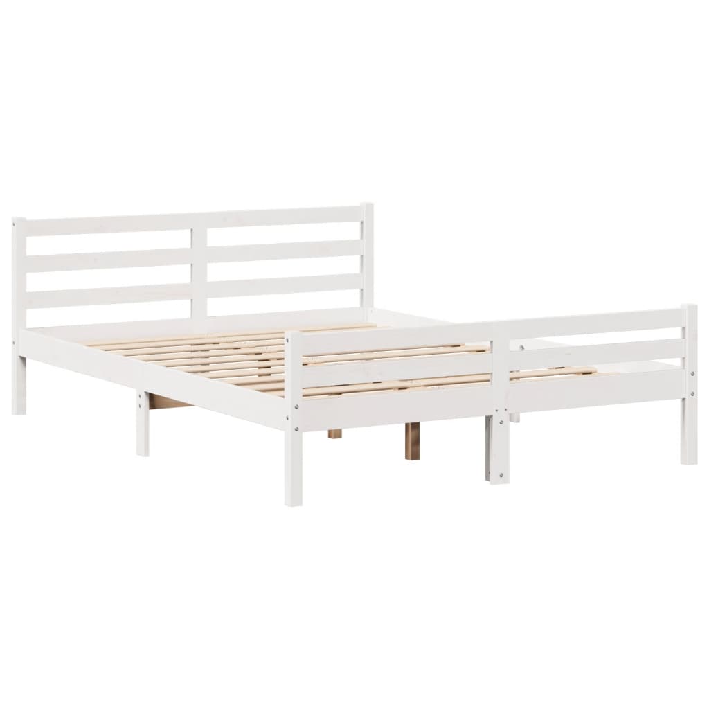Bookcase Bed without Mattress White 140x200 cm Solid Wood Pine - Bargainia.com - 8721158610256 - 3322238
