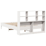 Bookcase Bed without Mattress White 140x200 cm Solid Wood Pine - Bargainia.com - 