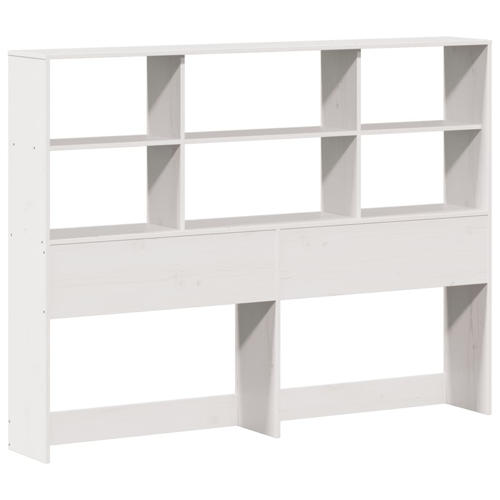 Bookcase Bed without Mattress White 140x200 cm Solid Wood Pine - Bargainia.com - 