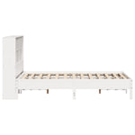 Bookcase Bed without Mattress White 140x200 cm Solid Wood Pine - Bargainia.com - 