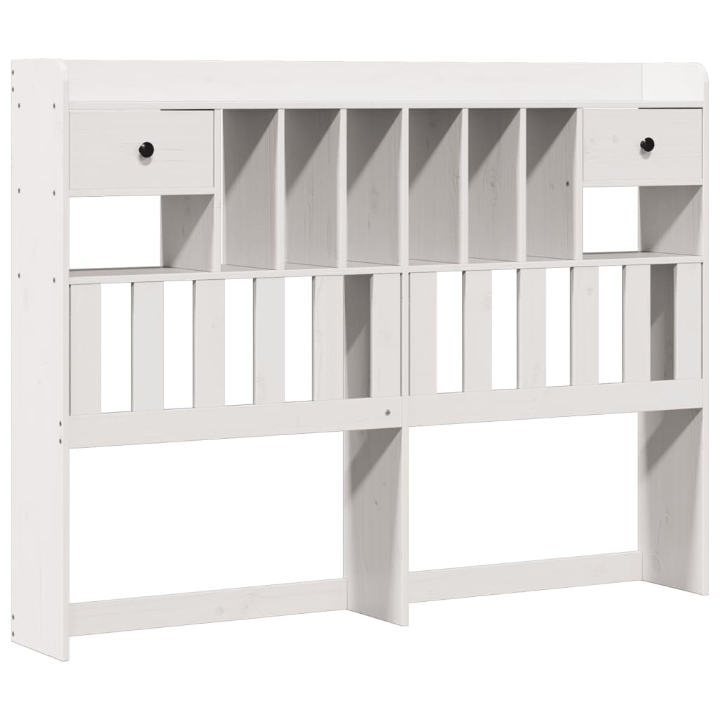 Bookcase Bed without Mattress White 150x200 cm King Size Solid Wood Pine - Bargainia.com - 8721158627506 - 3323963